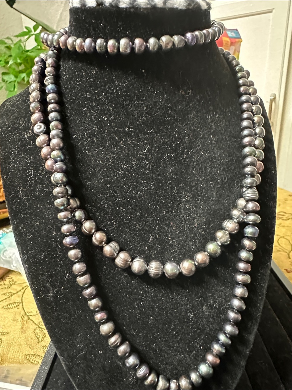 Black Freshwater Pearl Necklace - Classic Women Jewelry - Picture 7 of 7